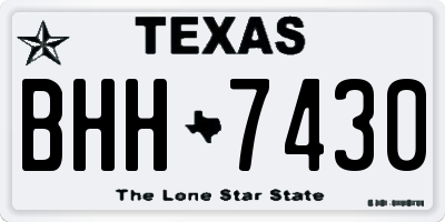 TX license plate BHH7430