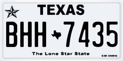 TX license plate BHH7435