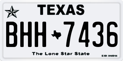 TX license plate BHH7436