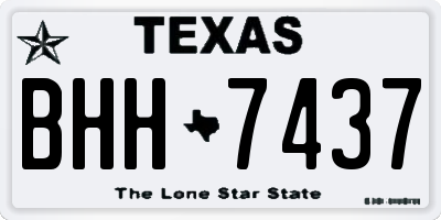 TX license plate BHH7437