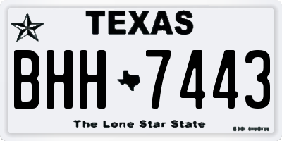 TX license plate BHH7443
