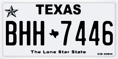 TX license plate BHH7446