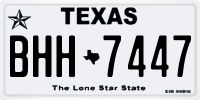TX license plate BHH7447