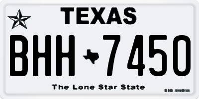 TX license plate BHH7450