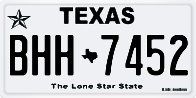 TX license plate BHH7452