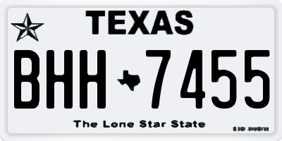 TX license plate BHH7455