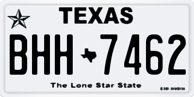 TX license plate BHH7462