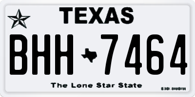 TX license plate BHH7464