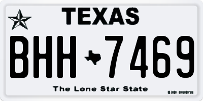 TX license plate BHH7469