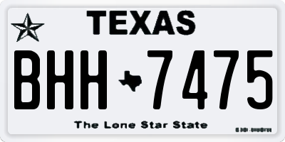 TX license plate BHH7475
