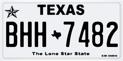 TX license plate BHH7482