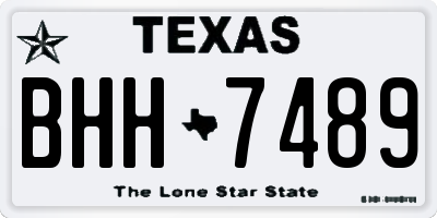 TX license plate BHH7489