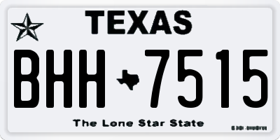 TX license plate BHH7515