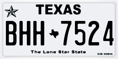 TX license plate BHH7524