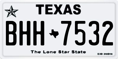 TX license plate BHH7532