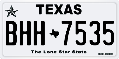 TX license plate BHH7535