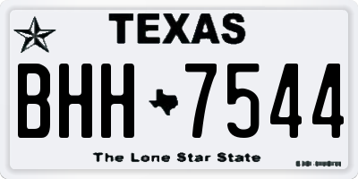TX license plate BHH7544