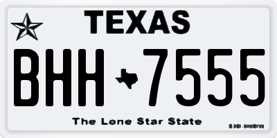 TX license plate BHH7555