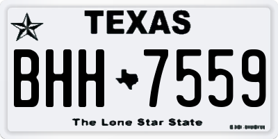 TX license plate BHH7559