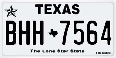 TX license plate BHH7564