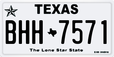 TX license plate BHH7571