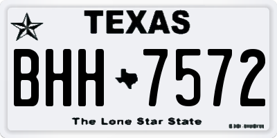 TX license plate BHH7572
