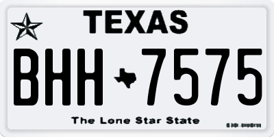 TX license plate BHH7575