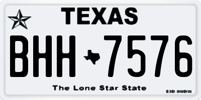 TX license plate BHH7576