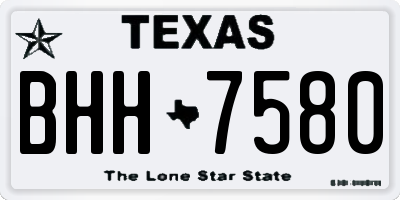 TX license plate BHH7580