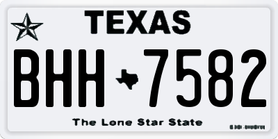 TX license plate BHH7582