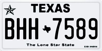 TX license plate BHH7589