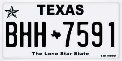 TX license plate BHH7591