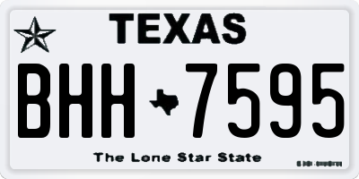 TX license plate BHH7595