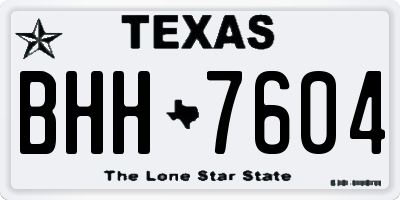 TX license plate BHH7604