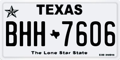 TX license plate BHH7606