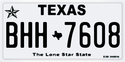 TX license plate BHH7608