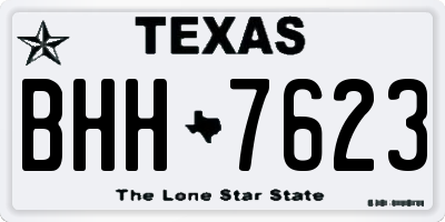 TX license plate BHH7623