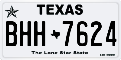 TX license plate BHH7624