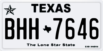 TX license plate BHH7646