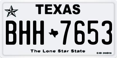 TX license plate BHH7653