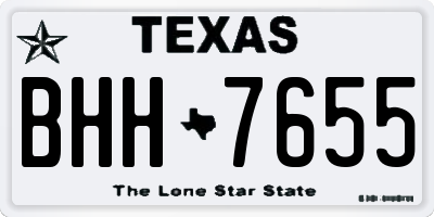 TX license plate BHH7655