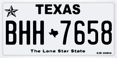 TX license plate BHH7658