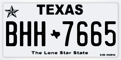 TX license plate BHH7665