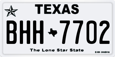 TX license plate BHH7702