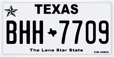 TX license plate BHH7709