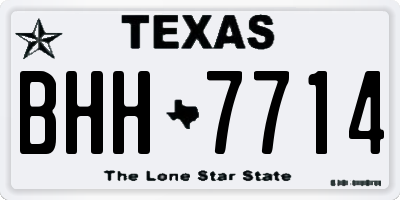 TX license plate BHH7714