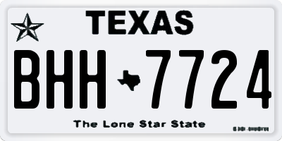 TX license plate BHH7724