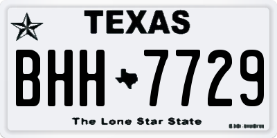 TX license plate BHH7729