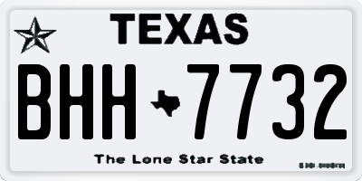TX license plate BHH7732
