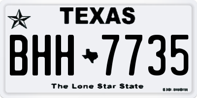 TX license plate BHH7735